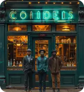 Urban Fashion Trio in Front of COHIDEIS